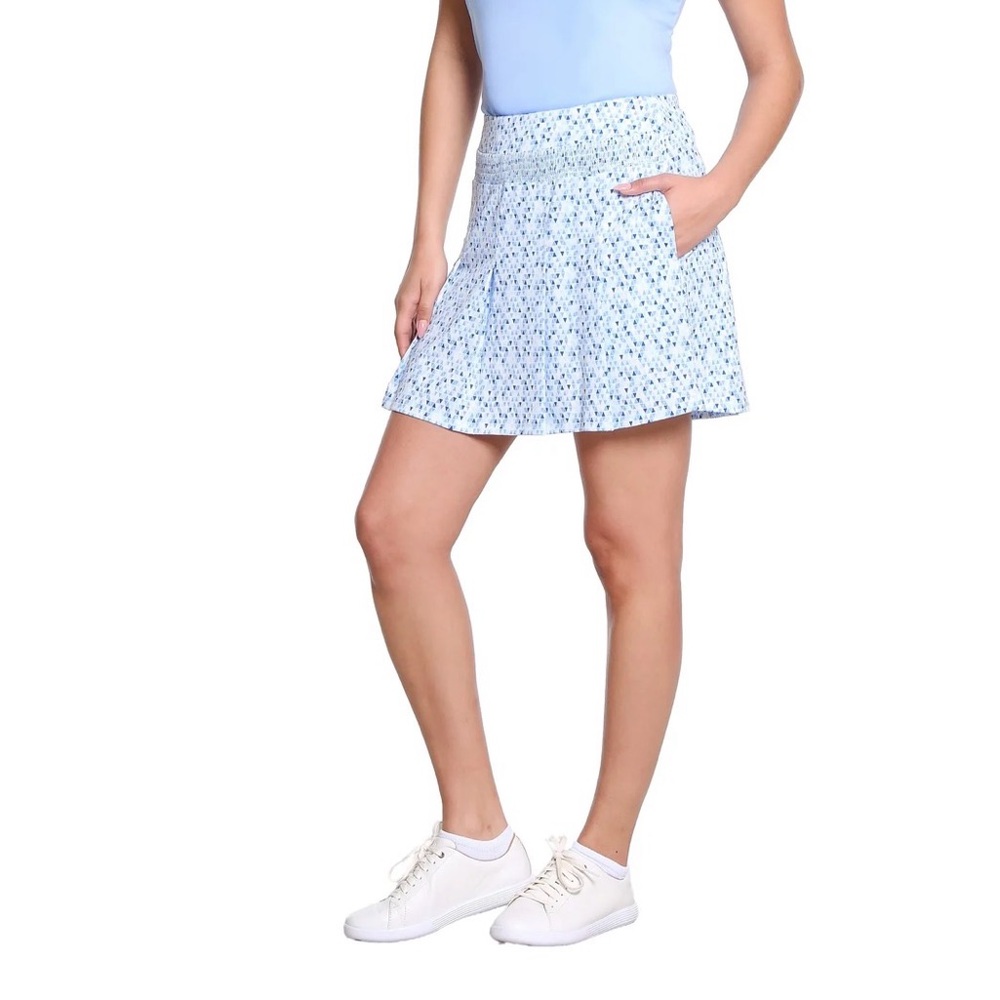 SPORT HALEY Light Blue Floral A-Line Skort Size 14